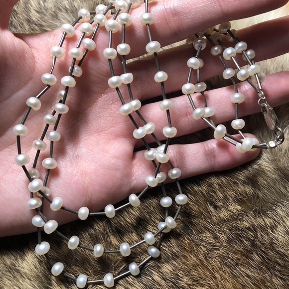 Jewelry Sterling Silver Triple Strand Pearl Necklace Poshmark